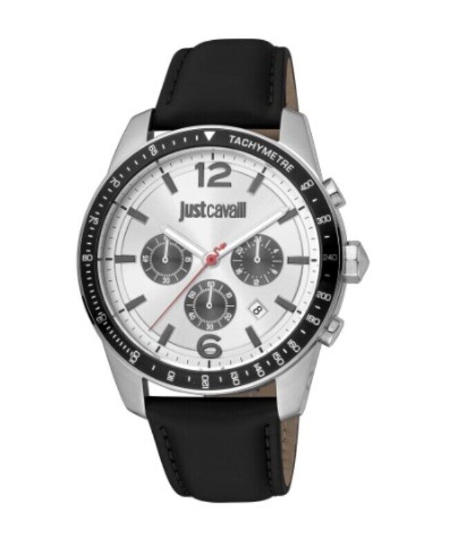 Just Cavalli Analog Watch for Men with Leather Band, Water Resistant and Chronograph, JC1G204L0015, Black-Silver
Just Cavalli Analog Watch for Men with Leather Band, Water Resistant and Chronograph, JC1G204L0015, Black-Silver