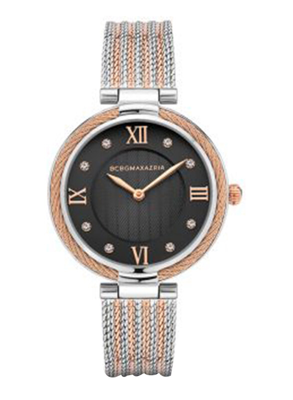 Bcbgmaxazria BCBG Maxazria Analog Watch for Women with Stainless Steel Band, Water Resistant, BAWLG2134303, Silver/Rose Gold-Black
Bcbgmaxazria BCBG Maxazria Analog Watch for Women with Stainless Steel Band, Water Resistant, BAWLG2134303, Silver/Rose Gold-Black