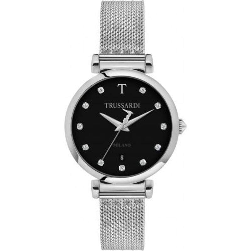 Trussardi Analog Wrist Watch for Women with Mesh Band, Water Resistant, R2453133505, Silver-Black
Trussardi Analog Wrist Watch for Women with Mesh Band, Water Resistant, R2453133505, Silver-Black