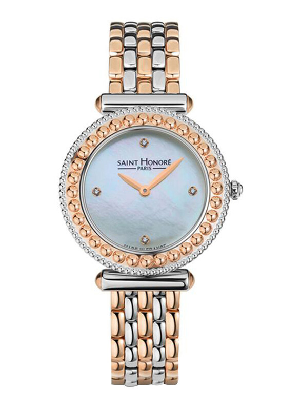 Saint Honore Analog Watch for Women with Stainless Steel Band, Water Resistant, H SH GA721184 6BYD, Silver/Rose Gold-White
Saint Honore Analog Watch for Women with Stainless Steel Band, Water Resistant, H SH GA721184 6BYD, Silver/Rose Gold-White