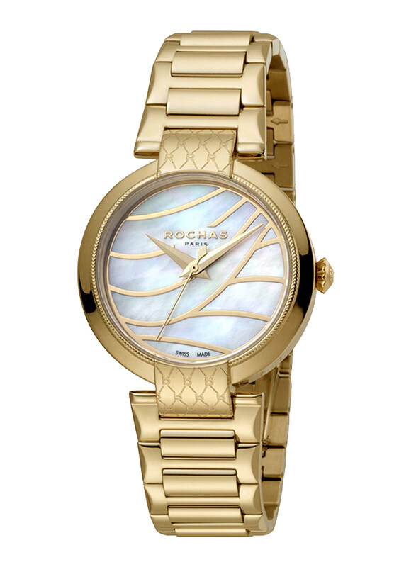 Rochas Paris Analog Watch for Women with Stainless Steel Band, Water Resistant, RP1L037M0031, Gold/White
Rochas Paris Analog Watch for Women with Stainless Steel Band, Water Resistant, RP1L037M0031, Gold/White