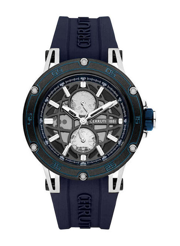 Cerruti 1881 Analog Watch for Men with Silicone Band, Water Resistant, CIWGQ0007001, Blue-Black
Cerruti 1881 Analog Watch for Men with Silicone Band, Water Resistant, CIWGQ0007001, Blue-Black