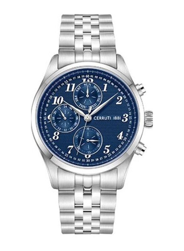 Cerruti 1881 Analog Watch for Men with Stainless Steel Band, Water Resistant and Chronograph, CIWGQ2224804, Silver-Blue
Cerruti 1881 Analog Watch for Men with Stainless Steel Band, Water Resistant and Chronograph, CIWGQ2224804, Silver-Blue