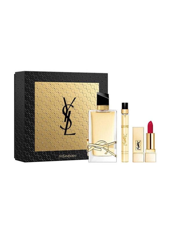 Yves Saint Laurent 4-Piece Set for Women YSL Libre 90ml EDP Perfume, YSL Mini 10ml EDP Perfume, YSL Rouge Pur Couture 21, YSL Lipstick
Yves Saint Laurent 4-Piece Set for Women YSL Libre 90ml EDP Perfume, YSL Mini 10ml EDP Perfume, YSL Rouge Pur Couture 21, YSL Lipstick
