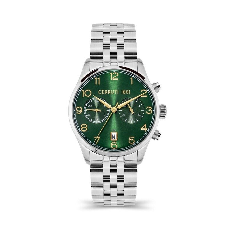 Cerruti 1881 Analog Watch for Men with Stainless Steel Band, Water Resistant, CIWGK2113602, Silver-Green
Cerruti 1881 Analog Watch for Men with Stainless Steel Band, Water Resistant, CIWGK2113602, Silver-Green