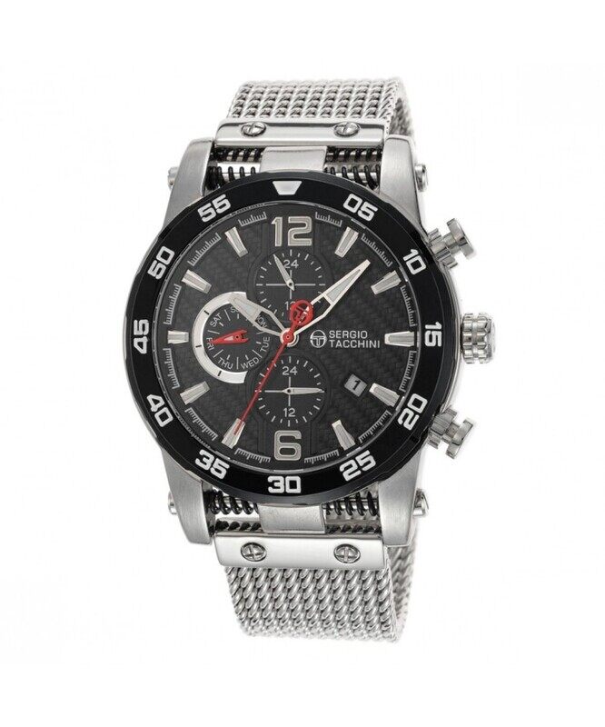 Sergio Tacchini Analog Watch for Men with Mesh Band, ST.1.10058-1, Silver-Black
Sergio Tacchini Analog Watch for Men with Mesh Band, ST.1.10058-1, Silver-Black