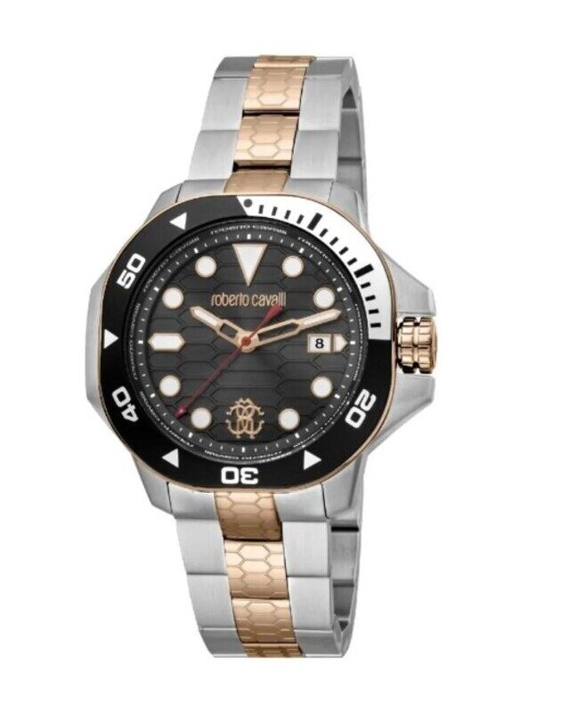 Roberto Cavalli Analog Watch for Men with Stainless Steel Band, Water Resistant, RC5G044M0045, Silver/Rose Gold-Black
Roberto Cavalli Analog Watch for Men with Stainless Steel Band, Water Resistant, RC5G044M0045, Silver/Rose Gold-Black