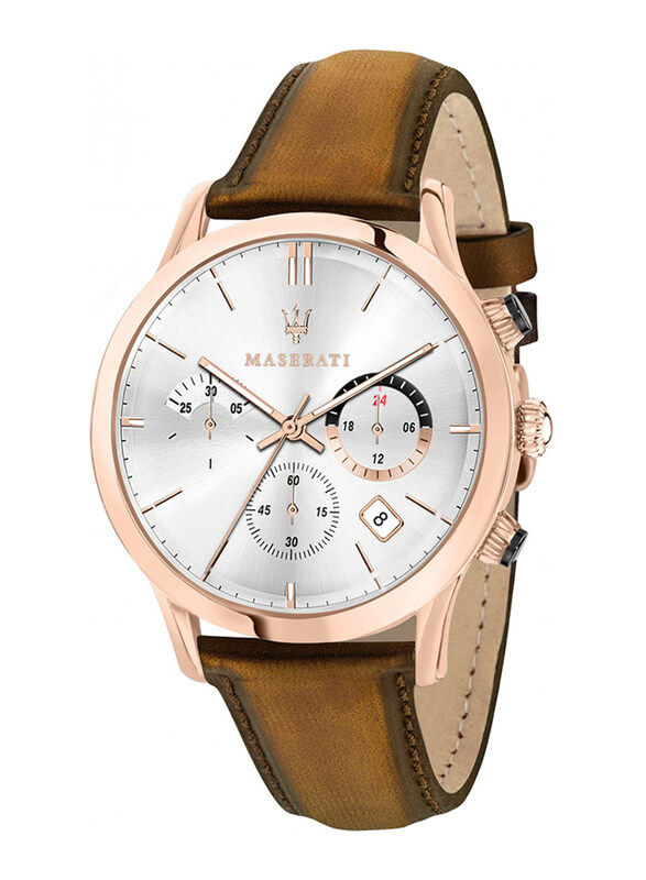 Maserati Analog Watch for Men with Leather Band, Water Resistant, R8871633002, Brown-White
Maserati Analog Watch for Men with Leather Band, Water Resistant, R8871633002, Brown-White