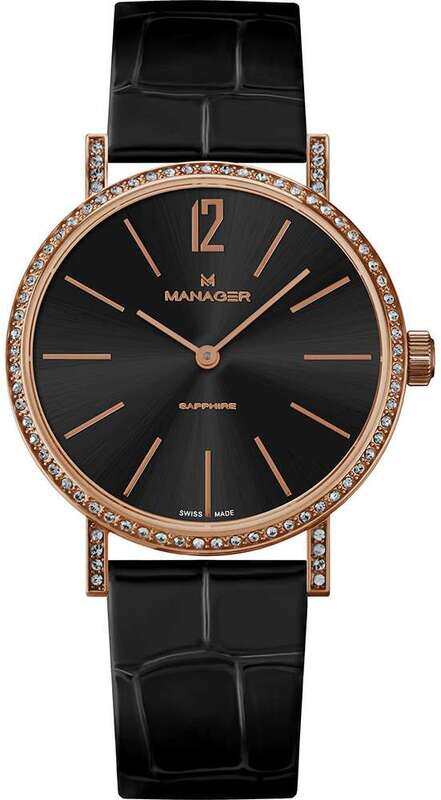 Manager Analog Watch for Women with Leather Genuine Band, MAN-PA-01-RL, Black-Black/Gold
Manager Analog Watch for Women with Leather Genuine Band, MAN-PA-01-RL, Black-Black/Gold