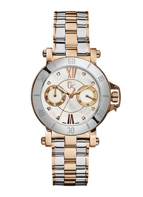 GC Analog Watch for Women with Stainless Steel Band, X74104L1S, Multicolour-White
GC Analog Watch for Women with Stainless Steel Band, X74104L1S, Multicolour-White