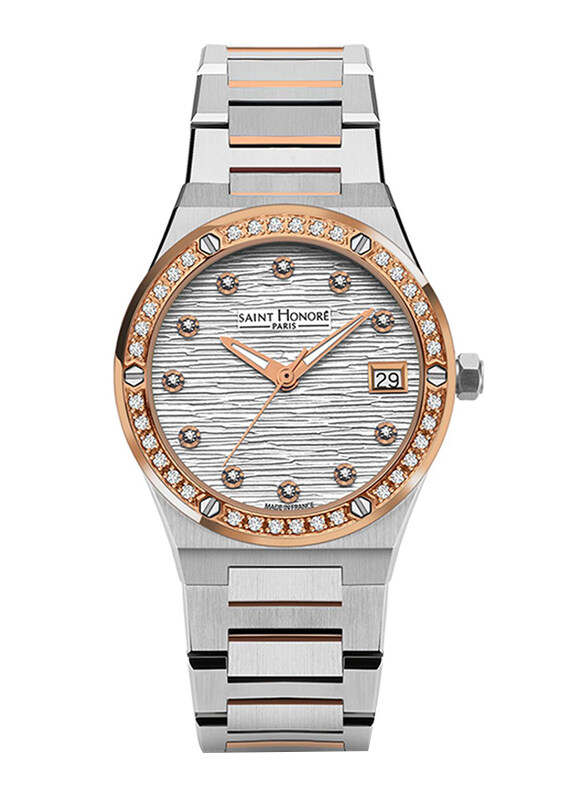 Saint Honore Analog Watch for Women with Stainless Steel Band, Water Resistant, NH752126 6AFDR, Silver-Rose Gold
Saint Honore Analog Watch for Women with Stainless Steel Band, Water Resistant, NH752126 6AFDR, Silver-Rose Gold