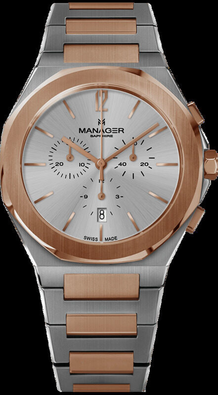 Manager Analog Watch for Men with Stainless Steel Band, MAN-RS-05-BM, Multicolour-Silver
Manager Analog Watch for Men with Stainless Steel Band, MAN-RS-05-BM, Multicolour-Silver