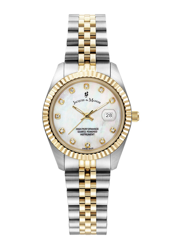 Jacques Du Manoir Inspiration Analog Watch for Women with Stainless Steel Band, Water Resistant, JWL01204, Silver/Gold
Jacques Du Manoir Inspiration Analog Watch for Women with Stainless Steel Band, Water Resistant, JWL01204, Silver/Gold