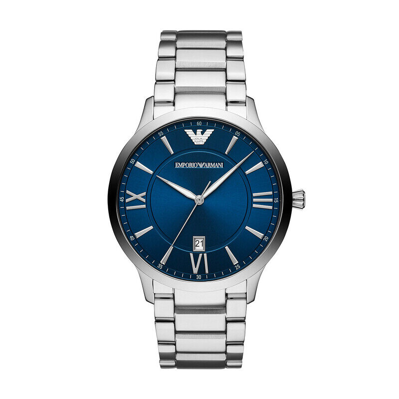Emporio Armani Analog Watch for Men with Stainless Steel Band, AR11227, Silver-Blue
Emporio Armani Analog Watch for Men with Stainless Steel Band, AR11227, Silver-Blue