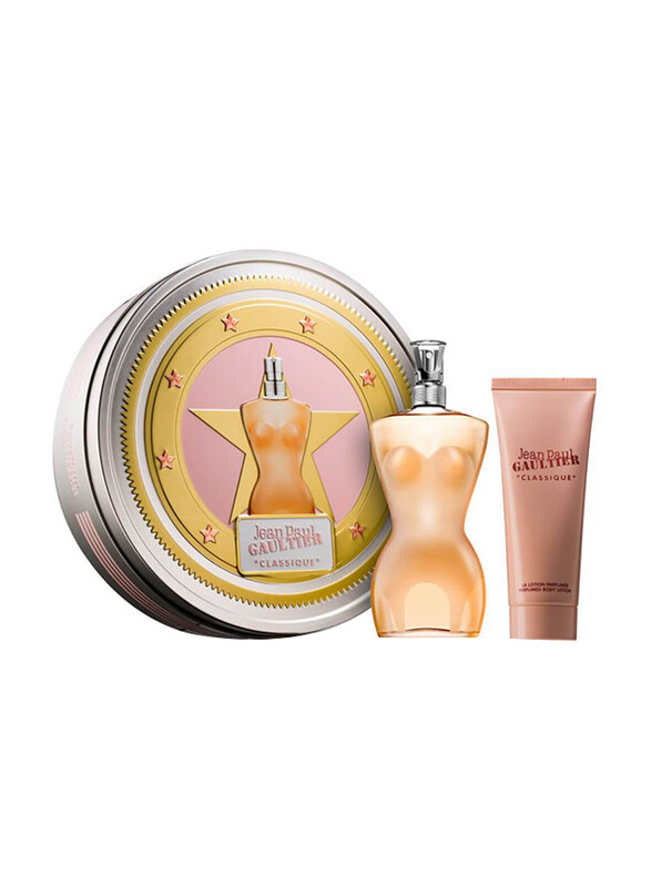 Jean Paul Gaultier Jean Paul Goultier 2-Piece Classique Gift Set for Women, 100ml EDT Perfume + 75ml Body Lotion
Jean Paul Gaultier Jean Paul Goultier 2-Piece Classique Gift Set for Women, 100ml EDT Perfume + 75ml Body Lotion