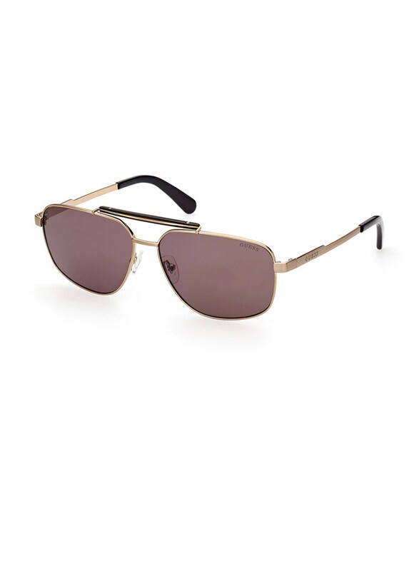 Guess Full-Rim Pilot Gold Sunglasses For Men, Dark Brown Lens, GU00054 33A, 61/14
Guess Full-Rim Pilot Gold Sunglasses For Men, Dark Brown Lens, GU00054 33A, 61/14