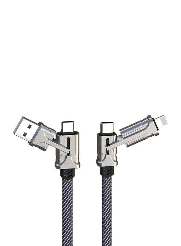 Optiva 1-Meter 4 in1 Metal Housing Nylon Braided USB Type-C Charge/Sync Cable, Fast Charging 2.1A USB Type A/Type-C Male to USB Type-C/Lightning for A
Optiva 1-Meter 4 in1 Metal Housing Nylon Braided USB Type-C Charge/Sync Cable, Fast Charging 2.1A USB Type A/Type-C Male to USB Type-C/Lightning for A