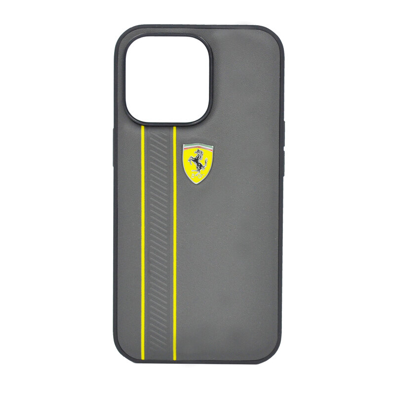 Ferrari Apple iPhone 13 Pro Ferrari Genuine Leather Hard Case With Debossed Stripes, Dark Gray
Ferrari Apple iPhone 13 Pro Ferrari Genuine Leather Hard Case With Debossed Stripes, Dark Gray