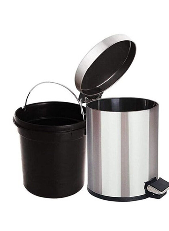 Generic Stainless Steel Round Step Waste Bin with Soft Close Lid, 5 Liters, Silver
Generic Stainless Steel Round Step Waste Bin with Soft Close Lid, 5 Liters, Silver