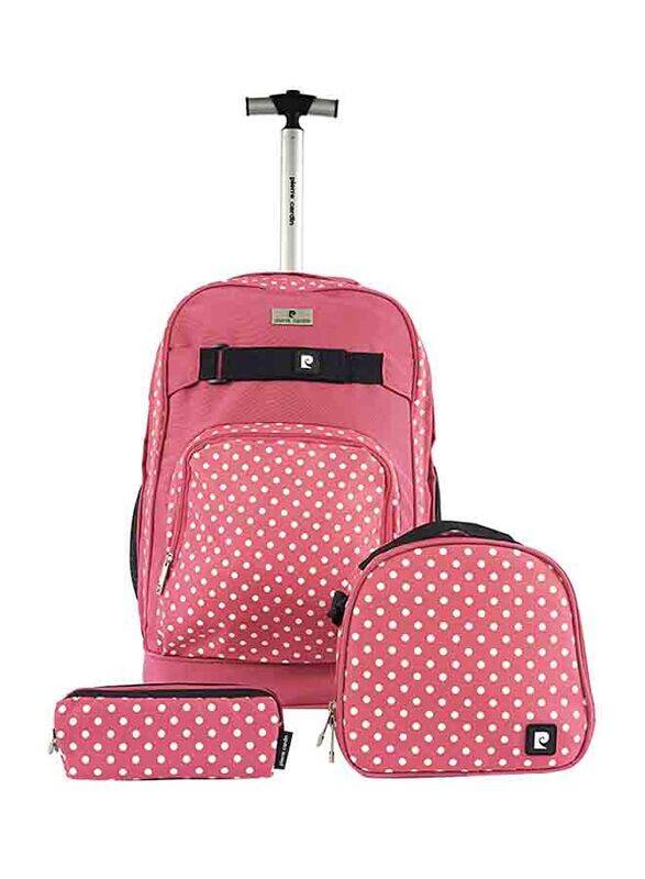 Pierre Cardin Polka Dots Design School Bag Trolley, Lunch Bag & Pencil Case with 2 Big Wheels, Pink/White
Pierre Cardin Polka Dots Design School Bag Trolley, Lunch Bag & Pencil Case with 2 Big Wheels, Pink/White
