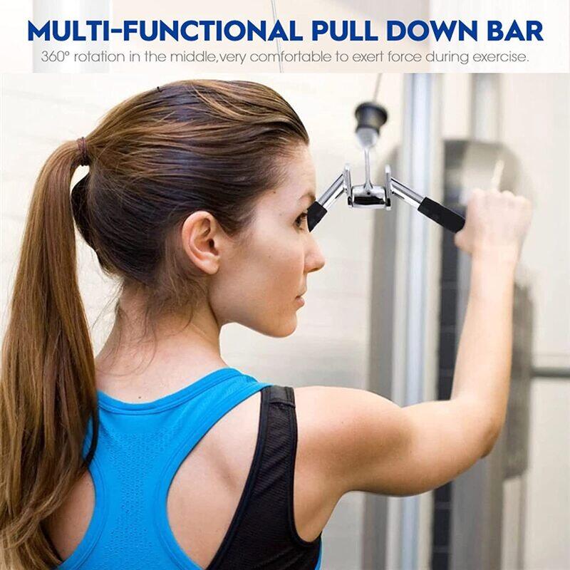 Marshal Fitness Barbel Machine Cable Attachment Pro Grip Revolving Non Slip Handle Bar, Mf-0177, Black/Silver
Marshal Fitness Barbel Machine Cable Attachment Pro Grip Revolving Non Slip Handle Bar, Mf-0177, Black/Silver