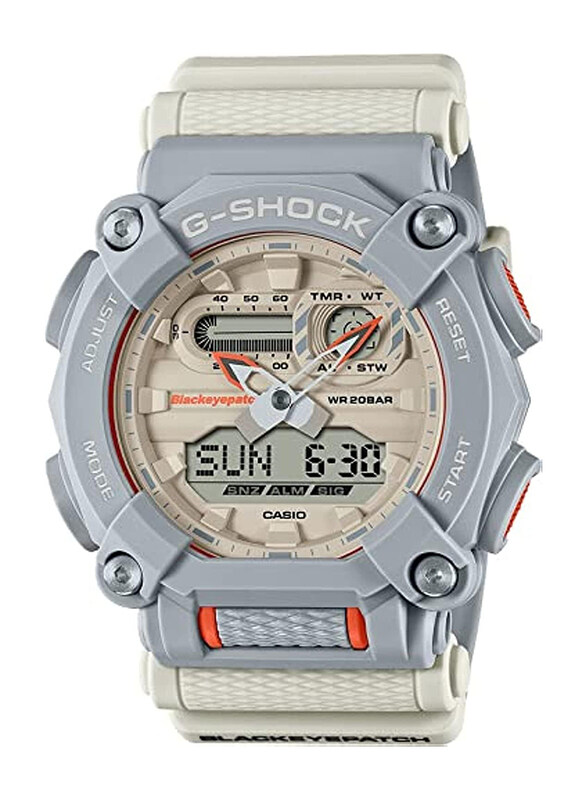 Casio G-Shock Analog + Digital Watch for Men with Resin Band, Water Resistant, GA-900BEP-8ADR, Beige-Beige/Orange
Casio G-Shock Analog + Digital Watch for Men with Resin Band, Water Resistant, GA-900BEP-8ADR, Beige-Beige/Orange