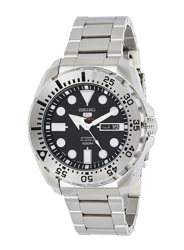 Seiko Analog Watch for Men with Stainless Steel Band, Water Resistant, SRP599J1, Silver-Black
Seiko Analog Watch for Men with Stainless Steel Band, Water Resistant, SRP599J1, Silver-Black