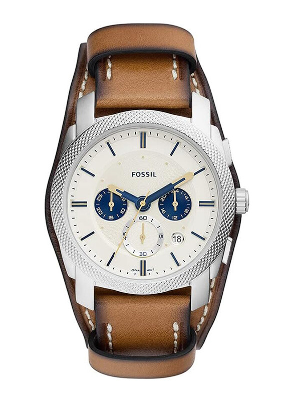 Fossil Analog Watch with Date Display for Men with Leather Band, Water Resistant, FS5922, Brown-White
Fossil Analog Watch with Date Display for Men with Leather Band, Water Resistant, FS5922, Brown-White