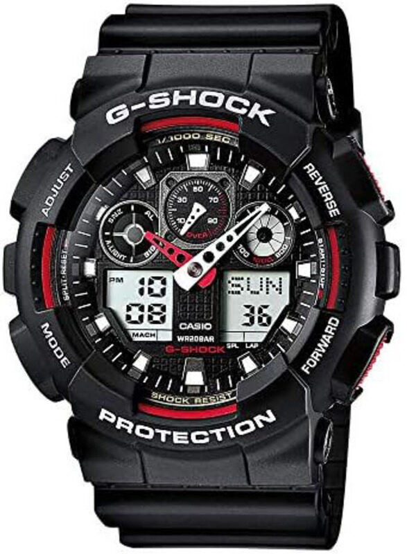 Casio Analog/Digital Watch for Men with Resin Band, Water Resistant and Chronograph, GA-100-1A4DR, Black
Casio Analog/Digital Watch for Men with Resin Band, Water Resistant and Chronograph, GA-100-1A4DR, Black