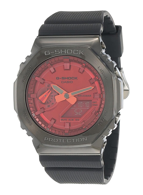 Casio G-Shock Analog + Digital Watch for Men with Resin Band, Water Resistant, GM-2100B-4ADR, Black-Red
Casio G-Shock Analog + Digital Watch for Men with Resin Band, Water Resistant, GM-2100B-4ADR, Black-Red