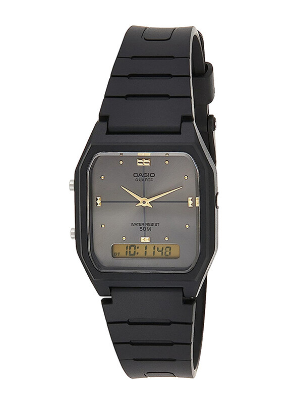 Casio Analog-Digital Quartz Casual Watch for Men with Resin Band, Water Resistant, AW-48HE-8A, Black-Grey
Casio Analog-Digital Quartz Casual Watch for Men with Resin Band, Water Resistant, AW-48HE-8A, Black-Grey