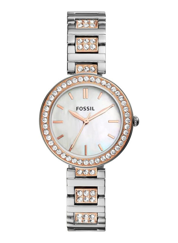 Fossil Analog Watch for Women with Stainless Steel Strap, Water Resistant, BQ3337, Silver-Pearl
Fossil Analog Watch for Women with Stainless Steel Strap, Water Resistant, BQ3337, Silver-Pearl
