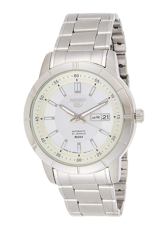 Seiko 5 Automatic Analog Watch for Men with Stainless Steel Band, Water Resistant, SNKN51J1, Silver-White
Seiko 5 Automatic Analog Watch for Men with Stainless Steel Band, Water Resistant, SNKN51J1, Silver-White