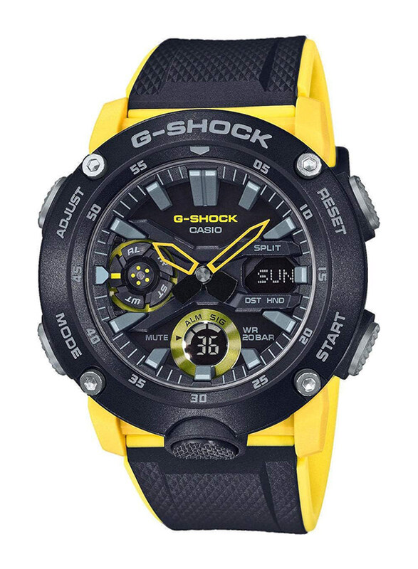 Casio Analog-Digital Quartz Watch for Men with Plastic Band, Water Resistant, GA-2000-1A9ER, Yellow-Black/Black
Casio Analog-Digital Quartz Watch for Men with Plastic Band, Water Resistant, GA-2000-1A9ER, Yellow-Black/Black