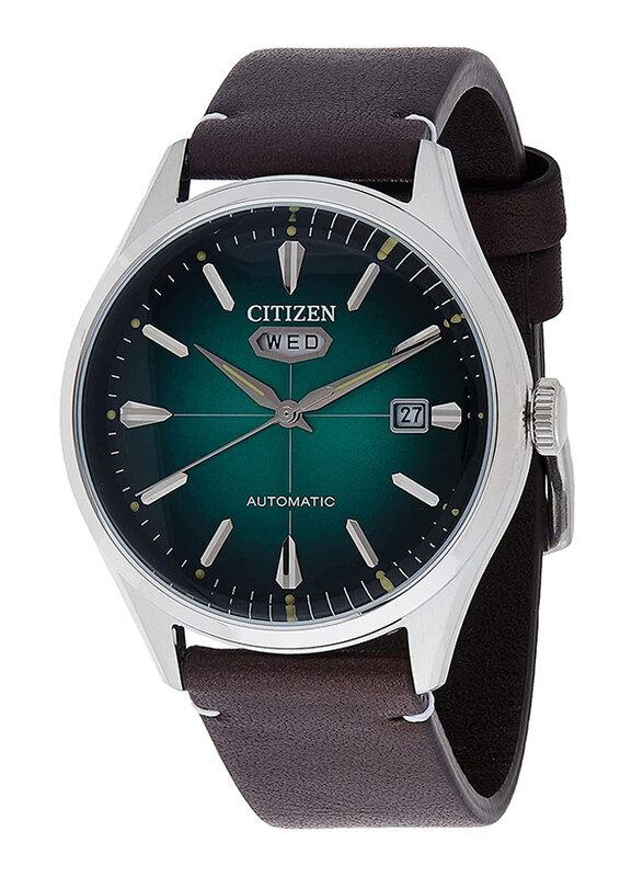 Citizen Mechanical Analog Japanese Automatic Watch for Men with Leather Artificial Band, Splash Resistant, NH8390-03X, Brown-Green
Citizen Mechanical Analog Japanese Automatic Watch for Men with Leather Artificial Band, Splash Resistant, NH8390-03X, Brown-Green