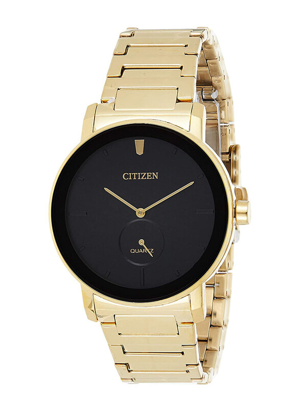 Citizen Quartz Analog Watch for Men with Stainless Steel Band, Water Resistant, BE9182-57E, Gold-Black
Citizen Quartz Analog Watch for Men with Stainless Steel Band, Water Resistant, BE9182-57E, Gold-Black