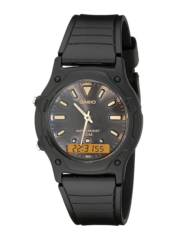 Casio Ana Dual Time Digital Watch for Men with Resin Brand, Water Resistant, AW-49HE-1AVDF, Black-Black
Casio Ana Dual Time Digital Watch for Men with Resin Brand, Water Resistant, AW-49HE-1AVDF, Black-Black