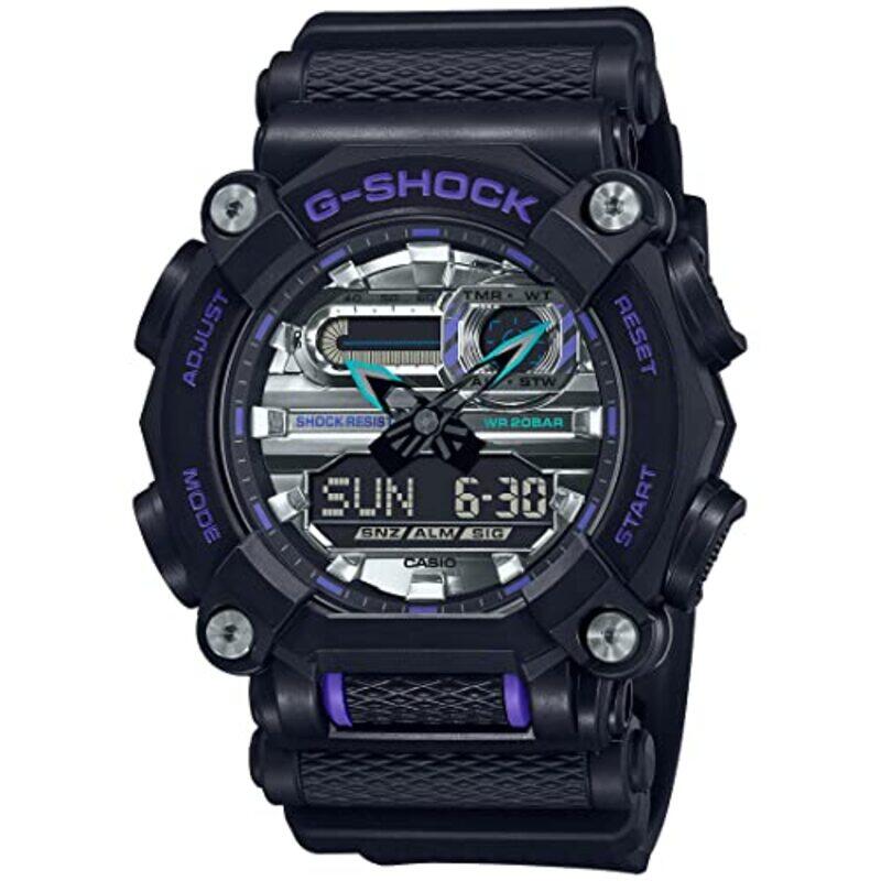 Casio Analog/Digital Watch for Men with Resin Band, GA-900AS-1ADR, Black-Silver
Casio Analog/Digital Watch for Men with Resin Band, GA-900AS-1ADR, Black-Silver