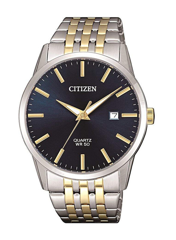 Citizen Quartz Analog Watch for Men with Stainless Steel Band, Water Resistant, BI5006-81L, Silver/Gold-Blue
Citizen Quartz Analog Watch for Men with Stainless Steel Band, Water Resistant, BI5006-81L, Silver/Gold-Blue