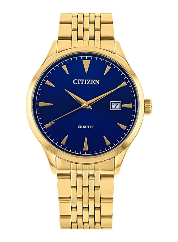 Citizen Analog Watch with Date Display for Men with Stainless Steel Band, Water Resistant, DZ0062-58L, Gold-Blue
Citizen Analog Watch with Date Display for Men with Stainless Steel Band, Water Resistant, DZ0062-58L, Gold-Blue