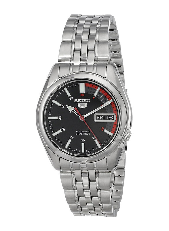 Seiko Analog Watch for Men with Stainless Steel Band, Water Resistant, SNK375, Silver/Black
Seiko Analog Watch for Men with Stainless Steel Band, Water Resistant, SNK375, Silver/Black