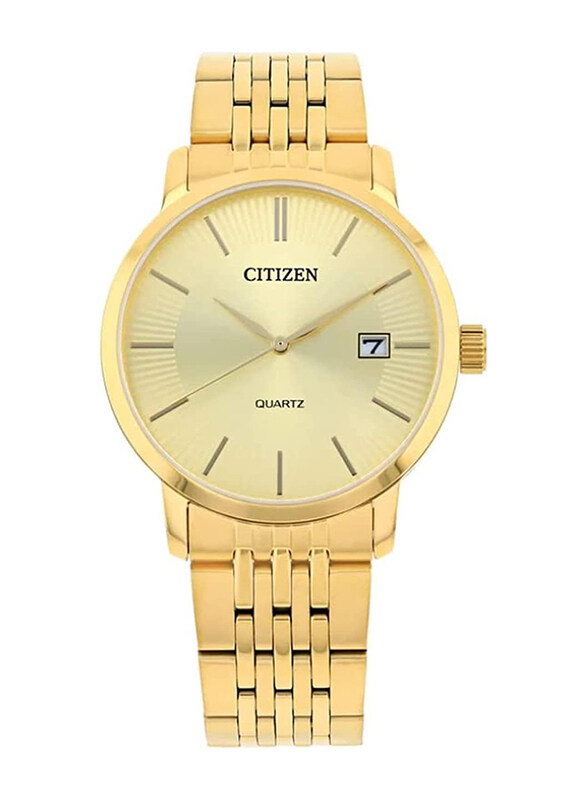 Citizen Analog Watch with Date Display for Men with Stainless Steel Band, Water Resistant, DZ0054-56E, Gold
Citizen Analog Watch with Date Display for Men with Stainless Steel Band, Water Resistant, DZ0054-56E, Gold