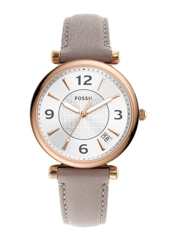 Fossil Carlie Analog Watch with Date Display for Women with Leather Band, Water Resistant, ES5161, Grey-White
Fossil Carlie Analog Watch with Date Display for Women with Leather Band, Water Resistant, ES5161, Grey-White