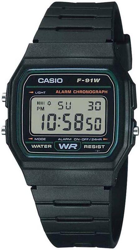 Casio Digital Display Quartz Watch for Men with Rubber Band, Water Resistant, F-91W-3DG, Black
Casio Digital Display Quartz Watch for Men with Rubber Band, Water Resistant, F-91W-3DG, Black