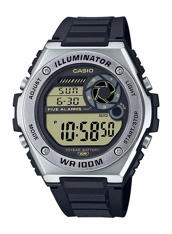 Casio Digital Watch for Men with Resin Band, Water Resistant, MWD-100H-9AVDF, Silver/Black
Casio Digital Watch for Men with Resin Band, Water Resistant, MWD-100H-9AVDF, Silver/Black
