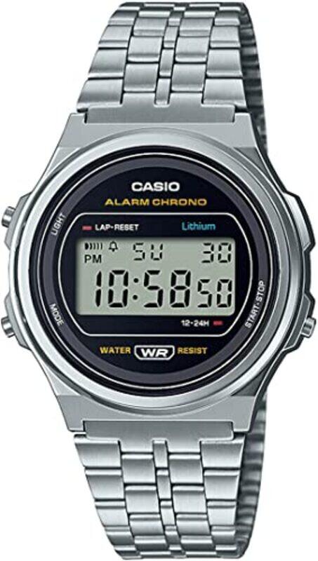 Casio Digital Watch for Men with Stainless Steel Band, A171WE-1AEF, Silver-Black
Casio Digital Watch for Men with Stainless Steel Band, A171WE-1AEF, Silver-Black