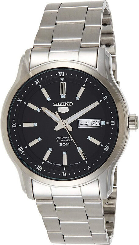 Seiko Analog Watch for Men with Stainless Steel Band, Water Resistant, SNKP11J1, Silver/Black
Seiko Analog Watch for Men with Stainless Steel Band, Water Resistant, SNKP11J1, Silver/Black