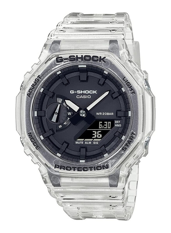 Casio G-Shock Special Colour Model Analog/Digital Watch for Men with Resin Band, Water Resistant, GA-2100SKE-7ADR, Clear/Black
Casio G-Shock Special Colour Model Analog/Digital Watch for Men with Resin Band, Water Resistant, GA-2100SKE-7ADR, Clear/Black