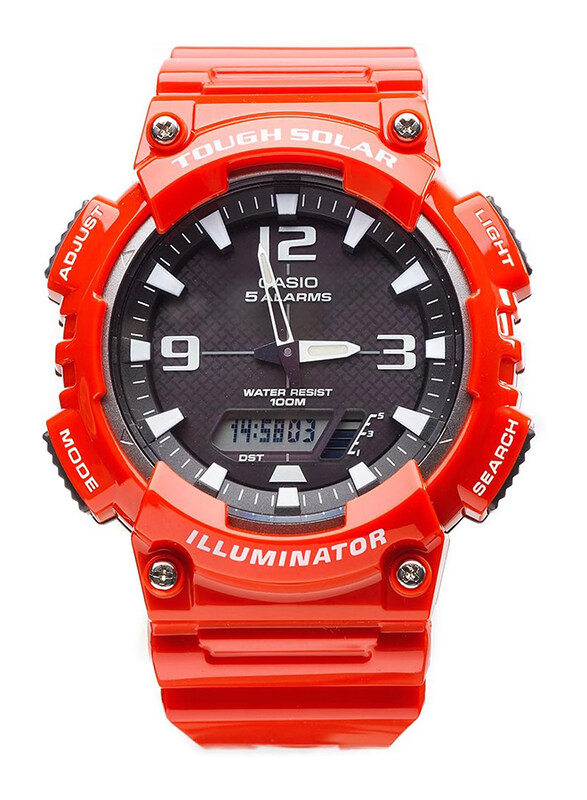 Casio Analog-Digital Sport Watch for Men with Resin Band, Water Resistant, AQ-S810WC-4AVDF, Red-Black
Casio Analog-Digital Sport Watch for Men with Resin Band, Water Resistant, AQ-S810WC-4AVDF, Red-Black