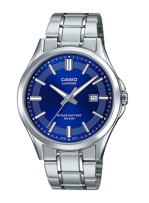 Casio Analog Watch for Men with Stainless Steel Band, Water Resistant, MTS-100D-2AVEF, Blue/White
Casio Analog Watch for Men with Stainless Steel Band, Water Resistant, MTS-100D-2AVEF, Blue/White